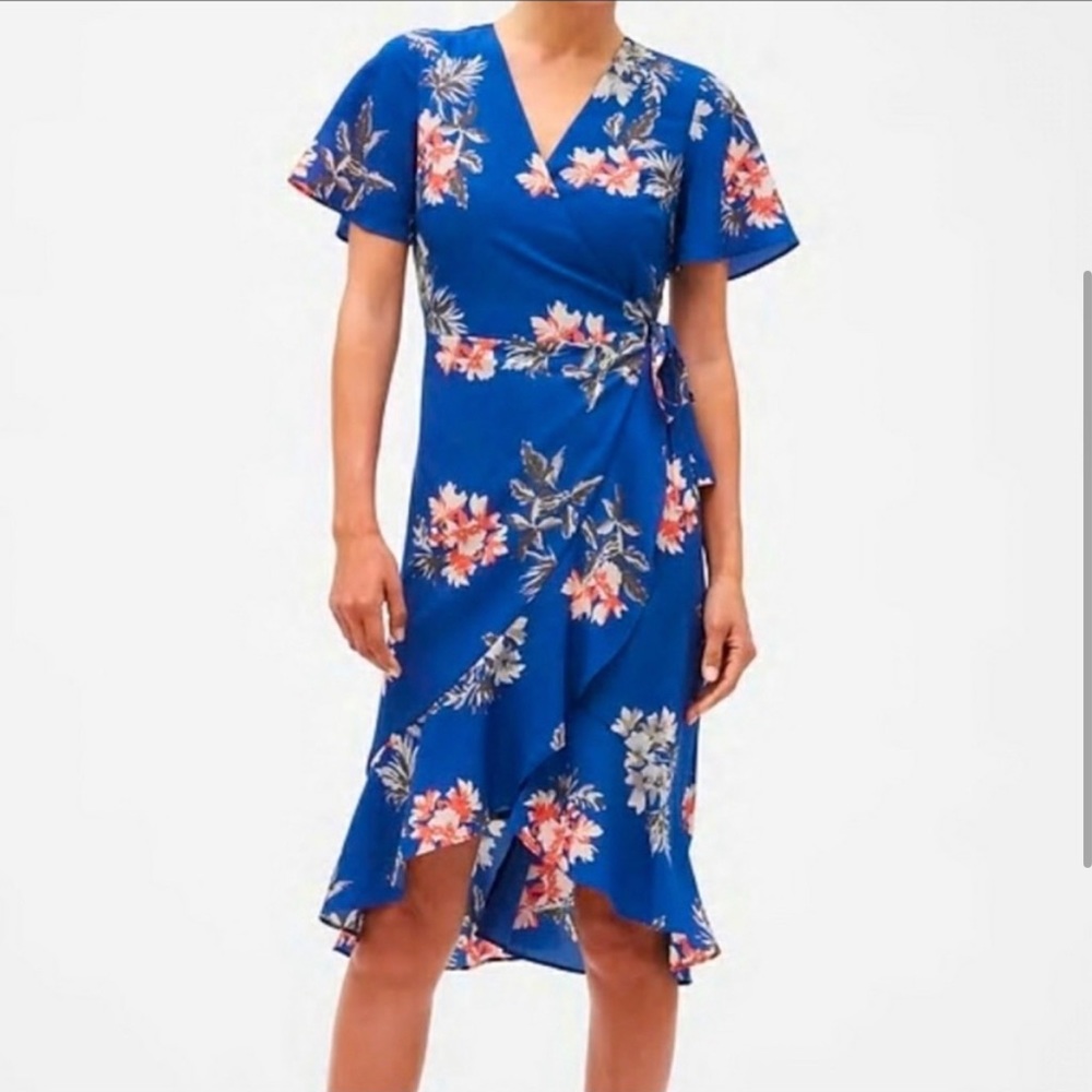 Banana Republic Floral Wrap Dress